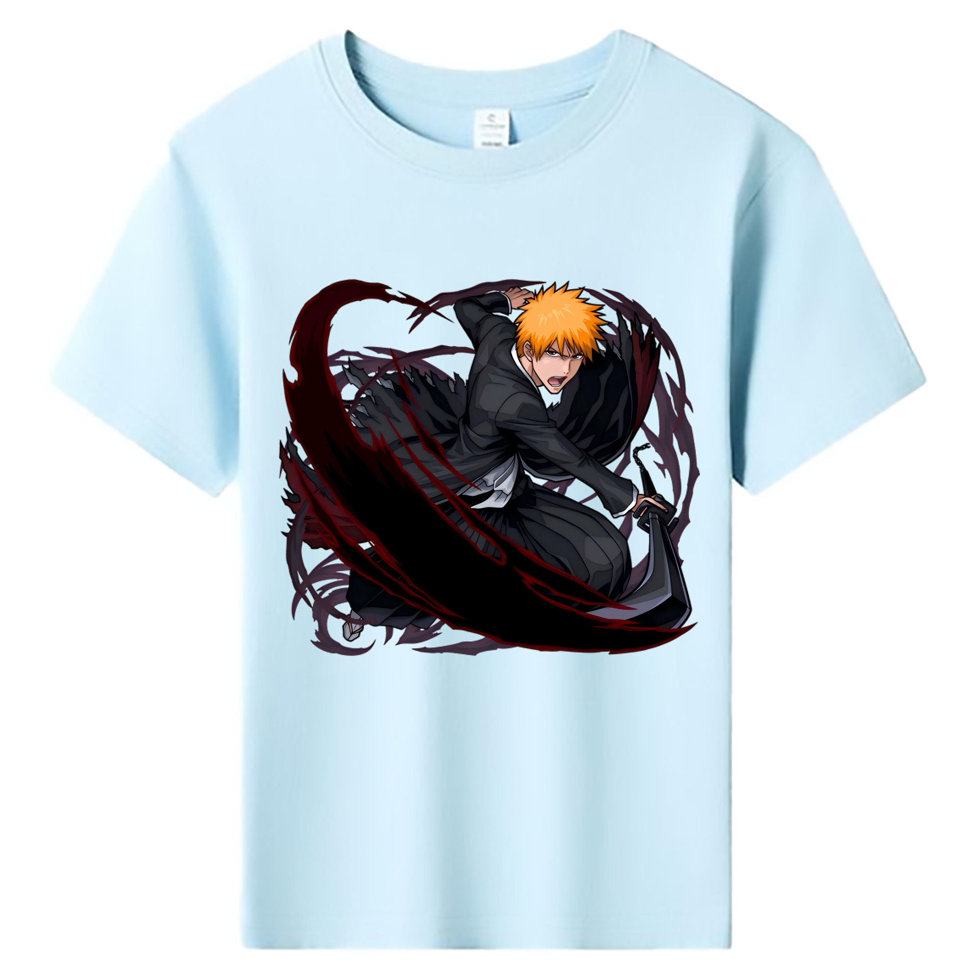 （画像用） ブリーチ 黒崎一護（くろさき いちご）BLEACH Kurosaki Ichigo 綿100％キッズTシャツ（フロントプリント）